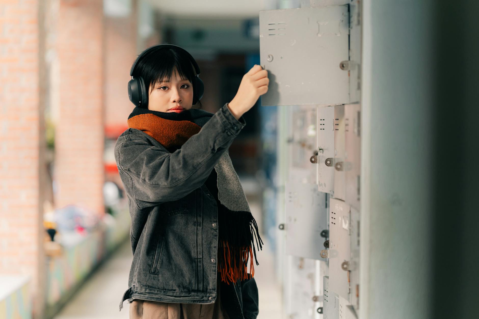 girl at a locker
