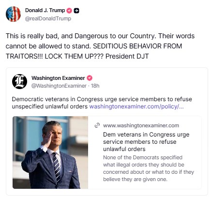 Donald Trump Truth Social Post